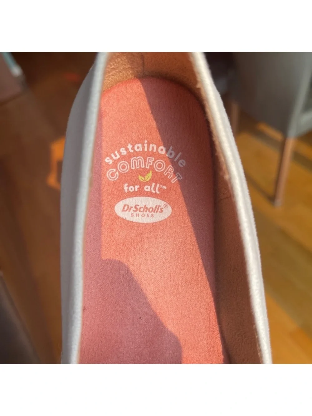 Dr. Scholl's White Espadrille Loafers with Yellow Sun Motif